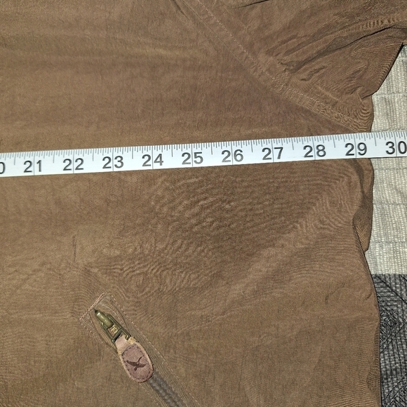 Eddie Bauer Brown Nylon Trekker Trench Pockets Size Large - Picture 15 of 16